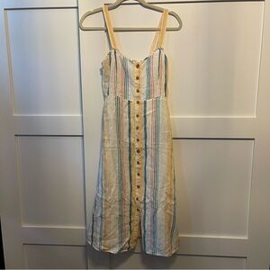 Madewell Multicolor Striped Button-Down Dress